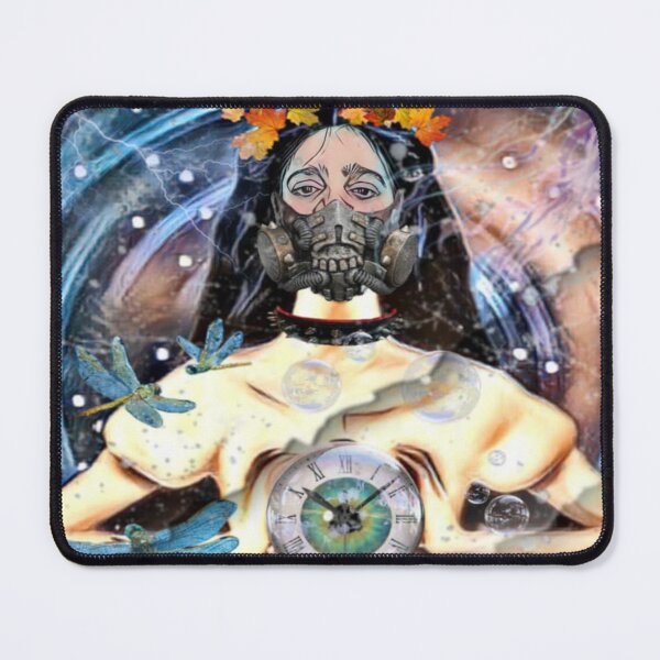 Item preview, psychedelic portrait post-apocalyptic woman designed and sold by Cyberomiz.