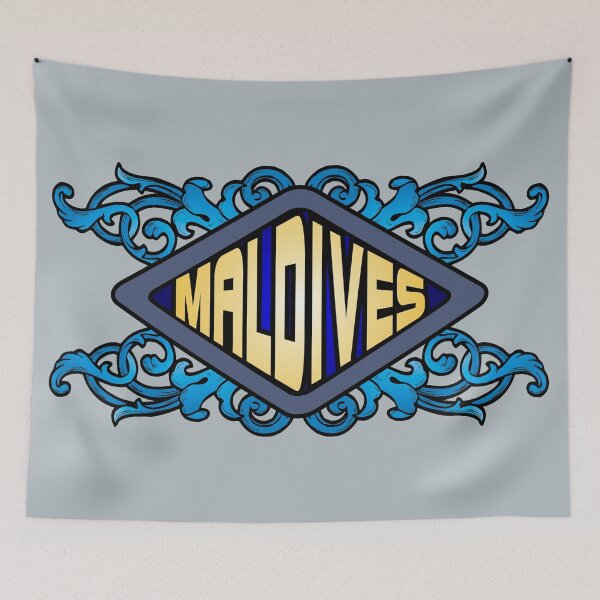 Item preview, Maldives emblem retro sign designed and sold by studioss76.