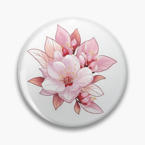 Item preview, "Plum Blossom Anime Flower Sticker – Aesthetic Floral Vinyl Decal" designed and sold by STmez Design.
