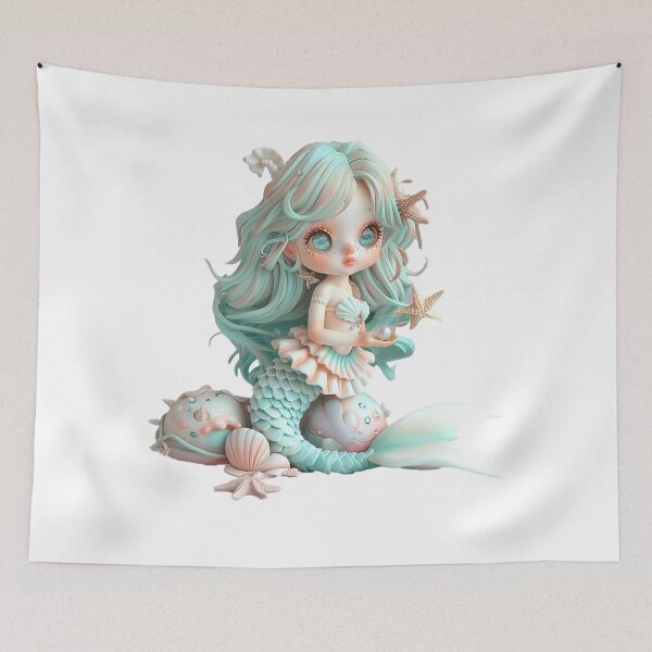 Item preview, Pastel Mermaid Doll – Mermaid Pearl Doll designed and sold by lylange.