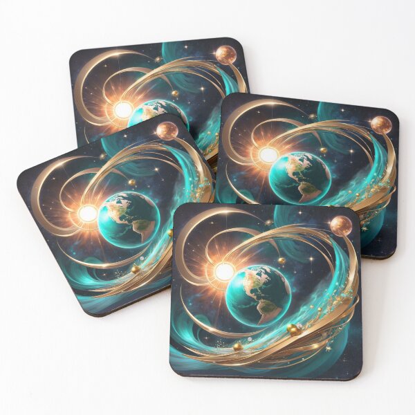 Item preview, Teal Earth And Solar Winds With Twisted Metal Reaching The Sun designed and sold by Melantari Vizuns.
