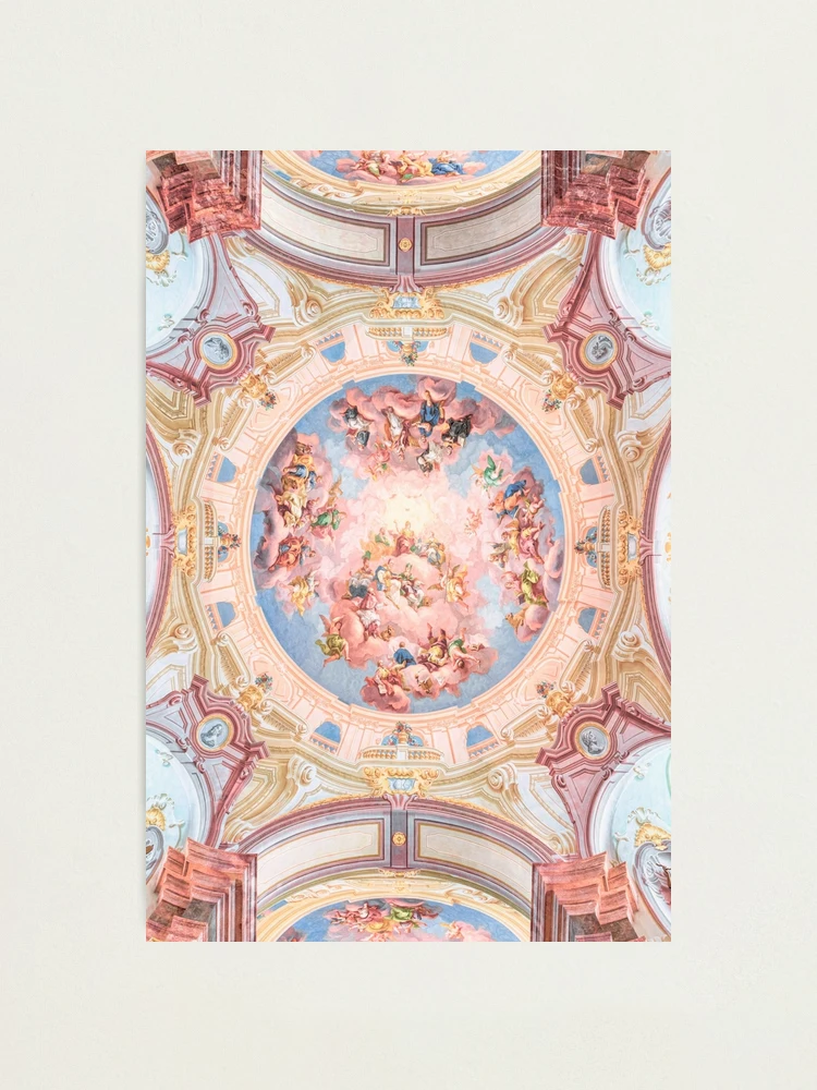 Renaissance Ceiling Painting Gods Angels Fresco