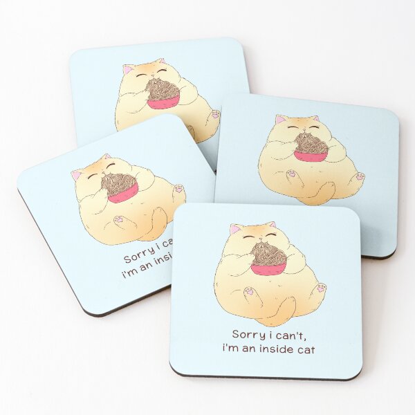 Item preview, Lazy Inside Cat Eating Noodles Funny Quote designed and sold by Jess.a.creates.