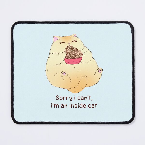 Item preview, Lazy Inside Cat Eating Noodles Funny Quote designed and sold by Jess.a.creates.