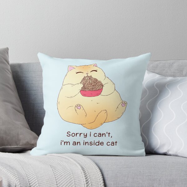 Item preview, Lazy Inside Cat Eating Noodles Funny Quote designed and sold by Jess.a.creates.