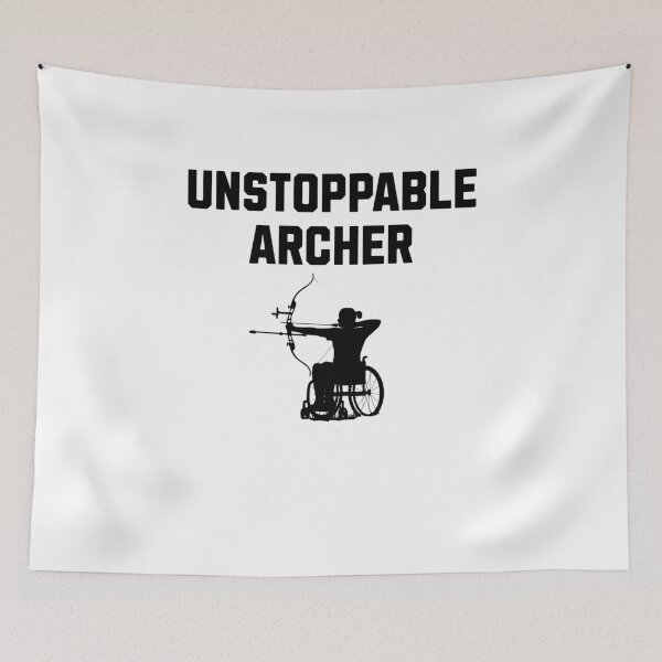 Item preview, Para archery wheelchair support unstoppable men women designed and sold by Jeangel97.