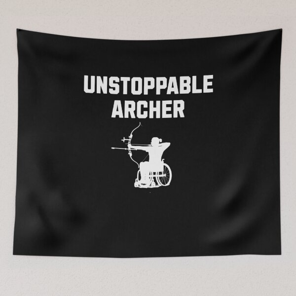 Item preview, Para archery wheelchair support unstoppable men women designed and sold by Jeangel97.