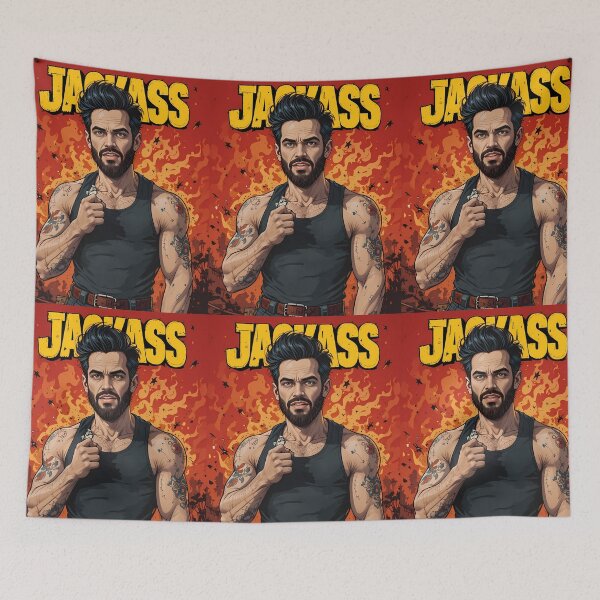 Item preview, Jackass Art Portrait Series Bold Edgy Character Tattoos designed and sold by ART ATTACK ZONE.