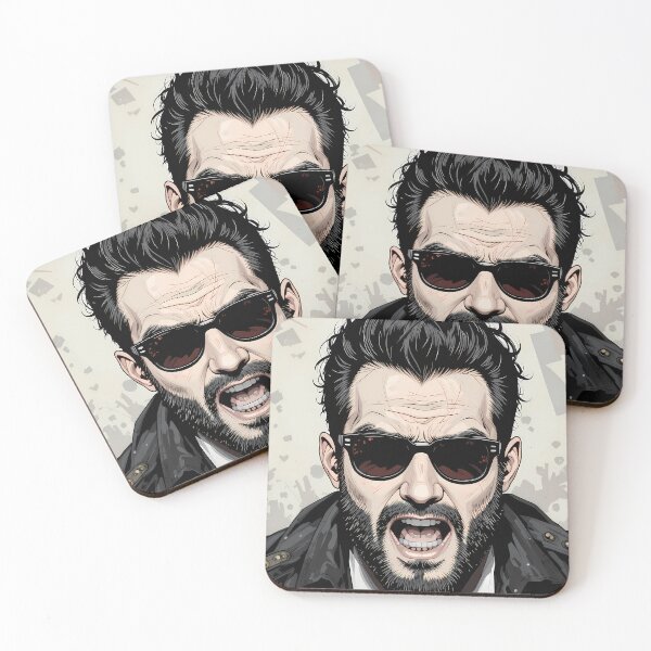 Item preview, Jackass Glasses Portrait Sun Bold Edgy Character Tattoos designed and sold by ART ATTACK ZONE.