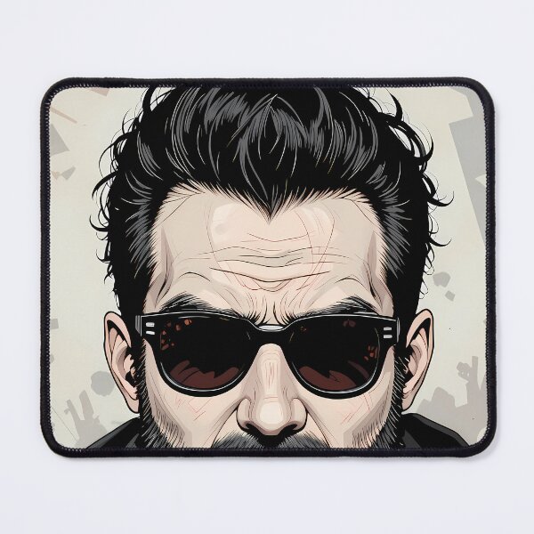 Item preview, Jackass Glasses Portrait Sun Bold Edgy Character Tattoos designed and sold by ART ATTACK ZONE.