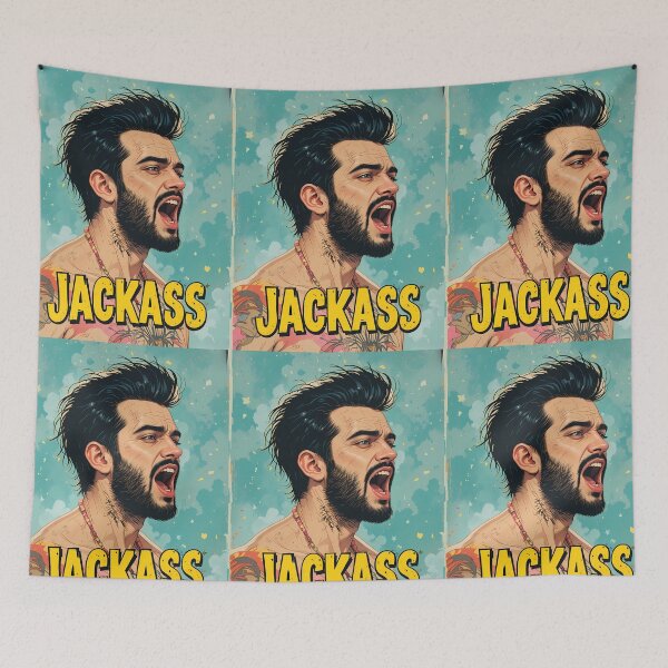 Item preview, Rock Jackass Street Design Bold Edgy Character Tattoos designed and sold by ART ATTACK ZONE.