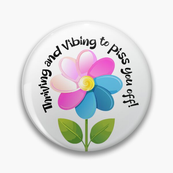 Item preview, Thriving and Vibing: Trans Pride Flower Design designed and sold by FaitrixDesigns.