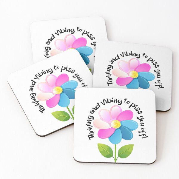Item preview, Thriving and Vibing: Trans Pride Flower Design designed and sold by FaitrixDesigns.