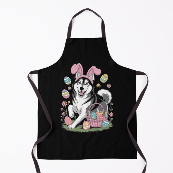 Item preview, Cute Husky Easter Bunny Dog with Eggs designed and sold by love3617.