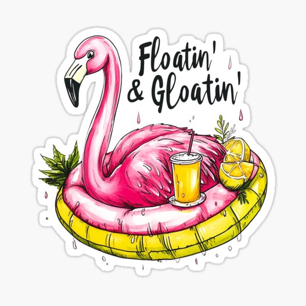 Item preview, Floatin' & Gloatin' – Flamingo Pool Float Summer Vibes designed and sold by Home & Kiddos Creations.