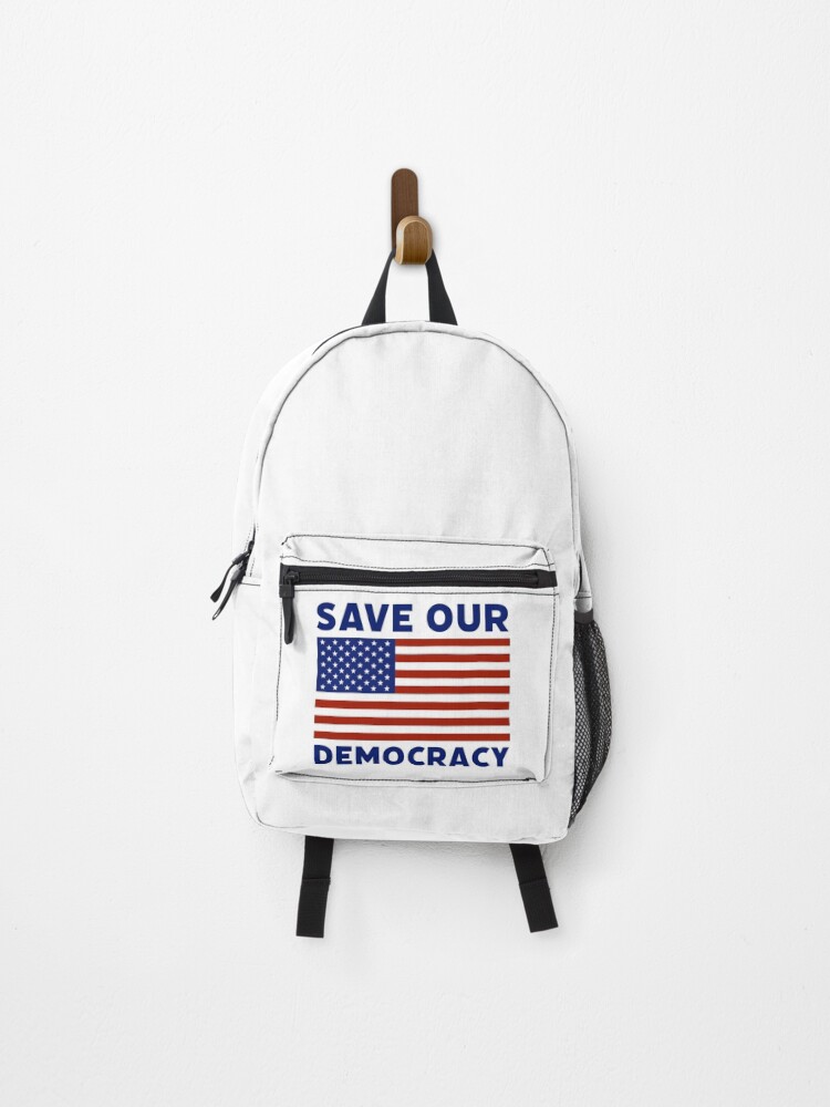 Thumbnail 1 of 3, Backpack, Save our democracy  designed and sold by RACHELDF.
