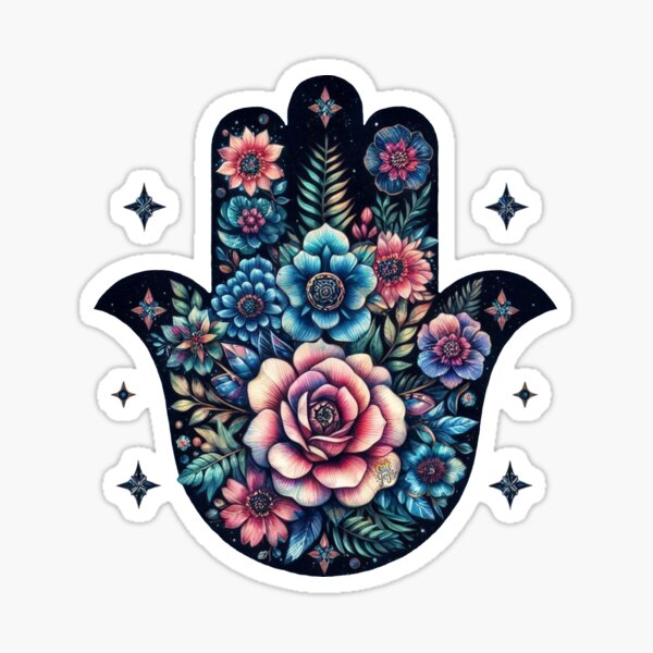 Item preview, Midnight Meadow Hamsa designed and sold by CAutumnTrapp.