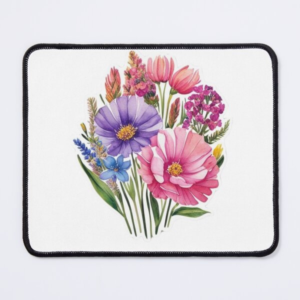 Item preview, "Wildflower – Watercolor Floral Design for Laptops & Journals" designed and sold by STmez Design.