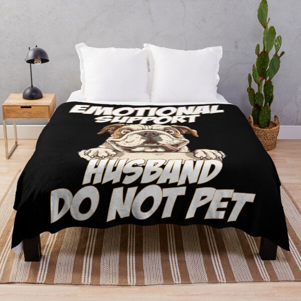 Item preview, Emotional Support Husband Do Not Pet - Funny English Bulldog Dad & Mom designed and sold by Smix Pixels.