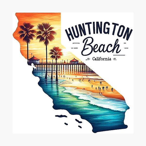 Item preview, Beach Sunset, Huntington Beach Sunset designed and sold by vectcd.