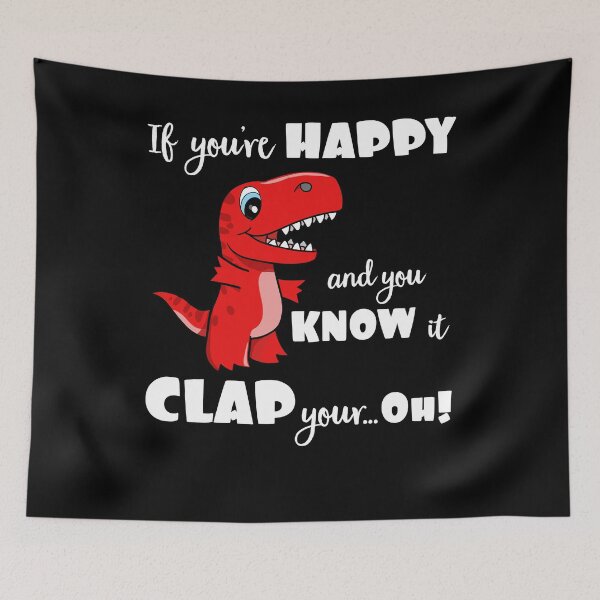 Item preview, Happy Clap Your Short Arms Dinosaur designed and sold by SassyYetClassy.