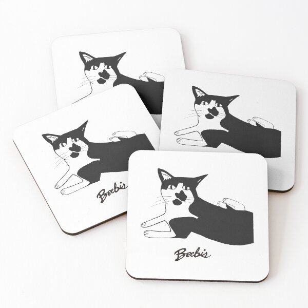 Item preview, Kawaii Cute Cat, Tuxedo Manx, Black and White Bobtail Cat Gift designed and sold by Beebis.