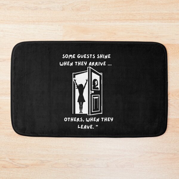 Item preview, Some Guests Shine When They Arrive, Others When They Leave – Inspirational Design with Woman and Door" designed and sold by JenniferCreaArte .
