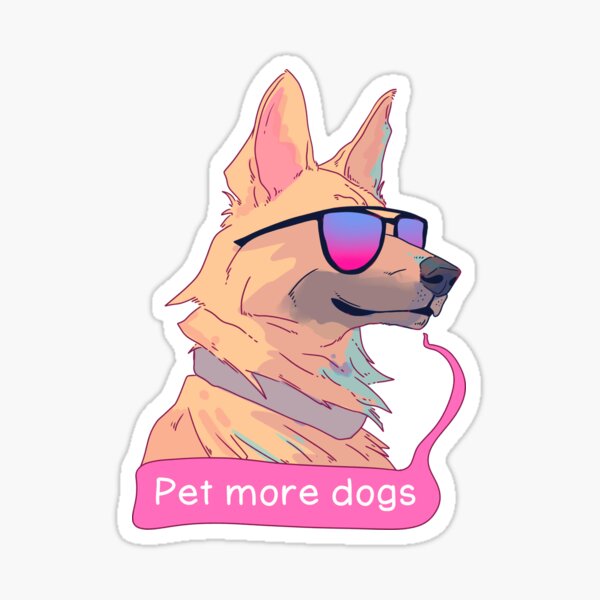 Vista previa del artículo con la obra «Perro pastor alemán genial, mascota divertida, más perros», diseñado y vendido por Jess.a.creates.
