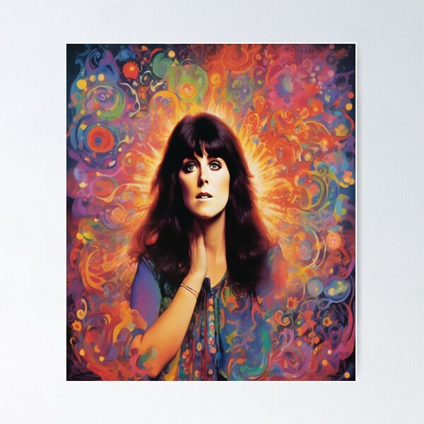 Item preview, "Psychedelic Portrait of Grace Slick: A Journey to the '60s" designed and sold by Artisticanvas.