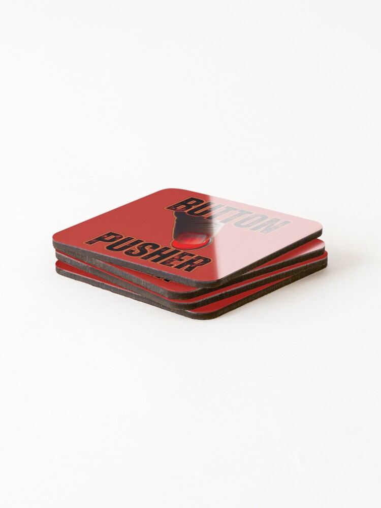Thumbnail 4 of 5, Coasters (Set of 4), Button Pusher - Click Edition designed and sold by HauntedOpera.
