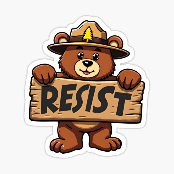 Artikel-Vorschau von WIDERSTAND - Bär - RETTEN Sie die Nationalparks; widerstehen Sie dem Faschismus, designt und verkauft von EstelleStar.