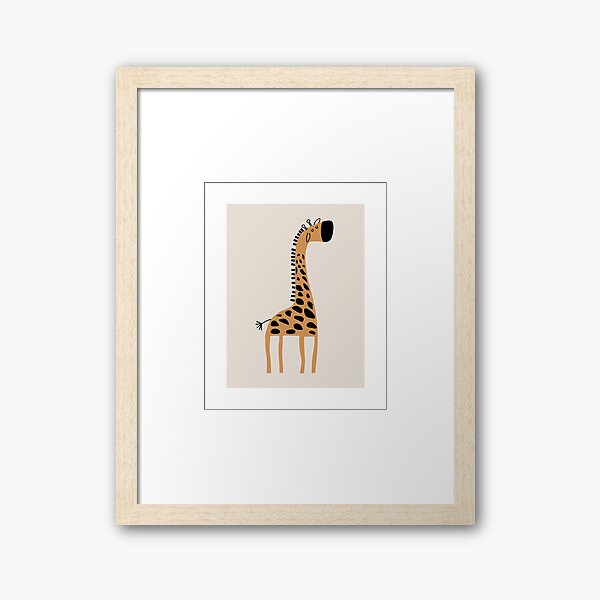 Aperçu de l'œuvre Impression d'art girafe, décoration murale pour chambre d'enfant, impressions safari pour chambre d'enfant, décoration neutre pour chambre d'enfant, art par Synplus créée et vendue par synplus.