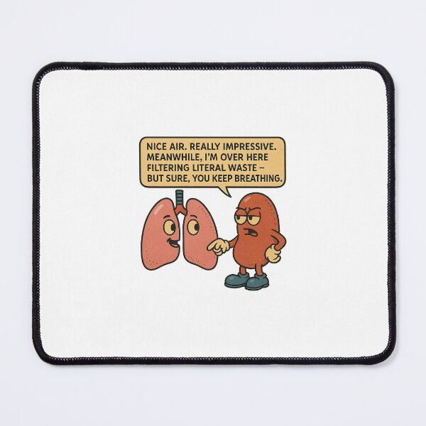 Item preview, Kidney vs Lungs - Retro Medical Sarcasm | Funny Organ Anatomy T-Shirt designed and sold by Sabbara.