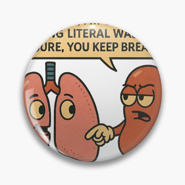 Item preview, Kidney vs Lungs - Retro Medical Sarcasm | Funny Organ Anatomy T-Shirt designed and sold by Sabbara.