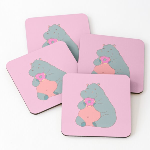 Item preview, Cute Hippo Eating Donut Funny Food Vibes designed and sold by Jess.a.creates.