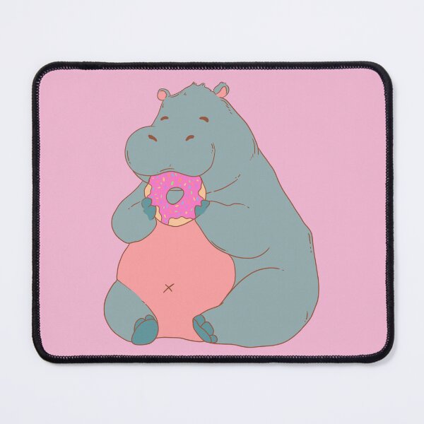 Item preview, Cute Hippo Eating Donut Funny Food Vibes designed and sold by Jess.a.creates.