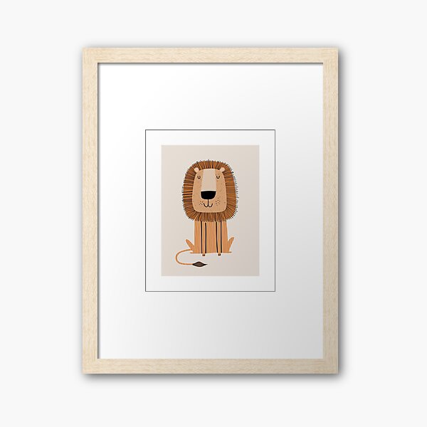 Aperçu de l'œuvre Impression d'art Lion, Décoration murale pour chambre d'enfant, Impressions Safari pour chambre d'enfant, Décoration neutre pour chambre d'enfant, Art par Synplus créée et vendue par synplus.