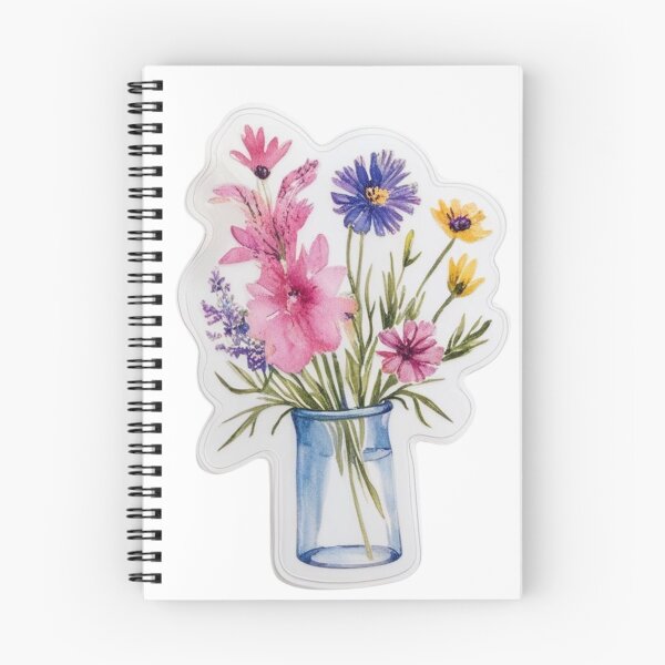 Item preview, Wildflower Transparent Sticker – Watercolor Floral Designs for DIY Projects designed and sold by STmez Design.