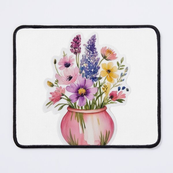 Item preview, Watercolor Floral Sticker – Transparent Wildflower & Flower Vase Design designed and sold by STmez Design.