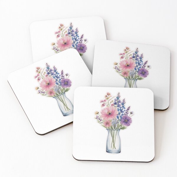 Item preview, Elegant Wildflower Sticker – Transparent Watercolor Flowers for Art Projects designed and sold by STmez Design.