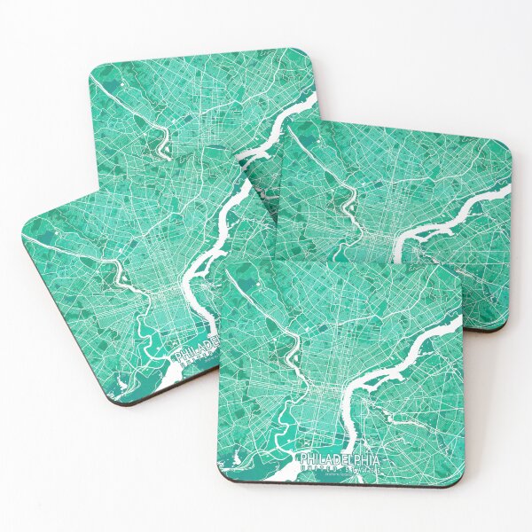 Item preview, Philadelphia City Map of Pennsylvania, USA - Watercolor designed and sold by deMAP.