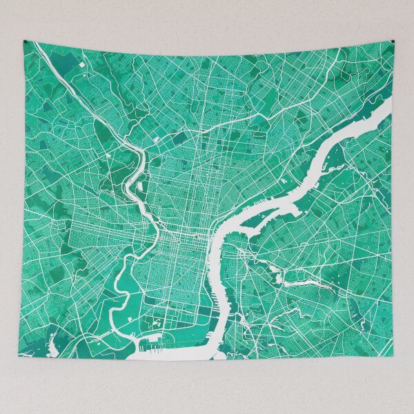 Item preview, Philadelphia City Map of Pennsylvania, USA - Watercolor designed and sold by deMAP.