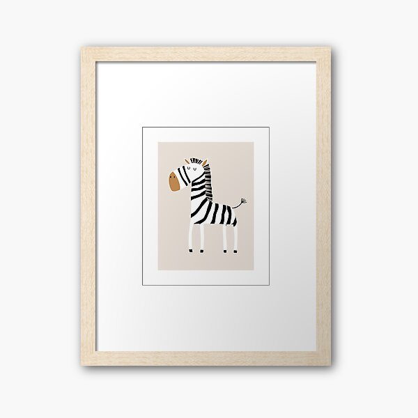 Aperçu de l'œuvre Imprimé zèbre, décoration murale pour chambre d'enfant, imprimé safari, décoration neutre pour chambre d'enfant, art par Synplus créée et vendue par synplus.