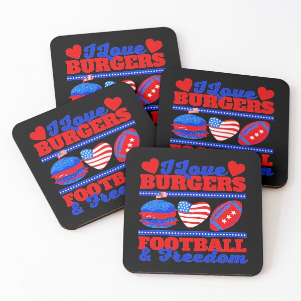 Item preview, I Love Burgers Football And Freedom designed and sold by GabrieSketcham.