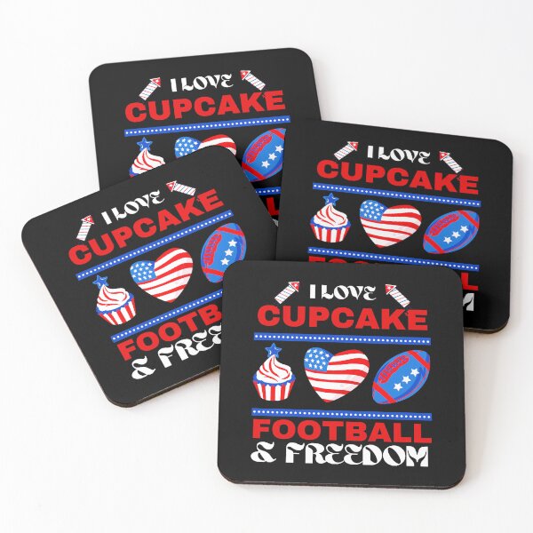 Item preview, I Love Cupcake Football And Freedom designed and sold by GabrieSketcham.