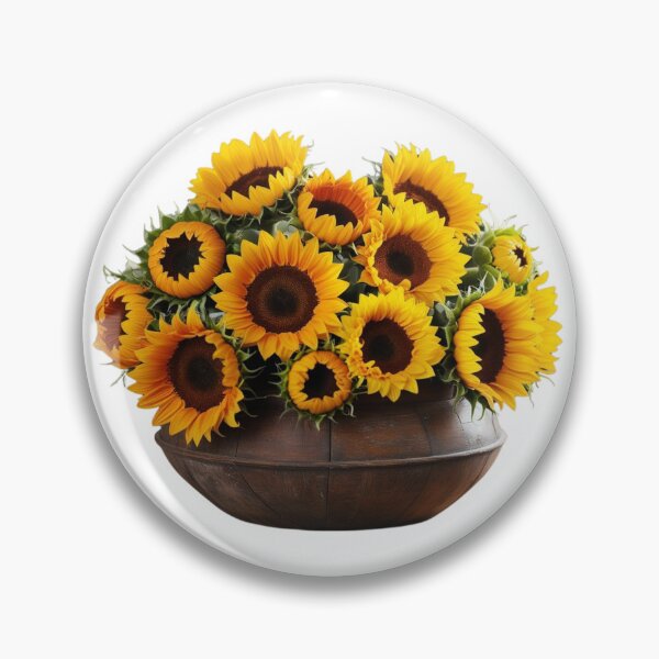 Item preview, Sunflower Bouquet – Multiple Blooms in Rustic Vase for Art Projects designed and sold by STmez Design.