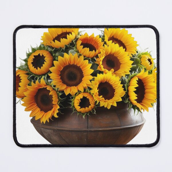 Item preview, Sunflower Bouquet – Multiple Blooms in Rustic Vase for Art Projects designed and sold by STmez Design.