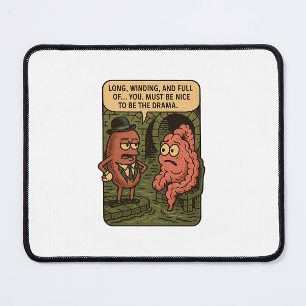 Item preview, Kidney vs Intestine | Retro Sewer Scene Sarcastic Medical Cartoon designed and sold by Sabbara.