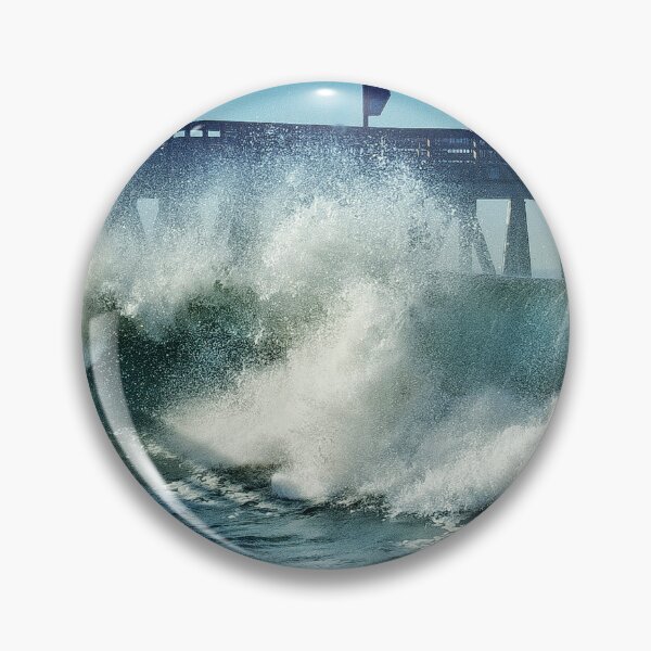 Item preview, Awesome Ocean Surf Waves Crashing Against Pier  designed and sold by DEC02.