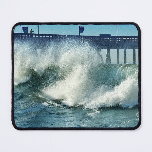 Item preview, Awesome Ocean Surf Waves Crashing Against Pier designed and sold by DEC02.